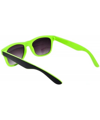 Fashion Style Vintage Two - Tone Wayfarer Smoke Lens Sunglasses Retro - Green - CS122CJ6R3R $5.76 Wayfarer