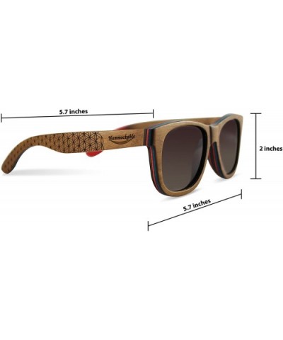 Handmade Maple Wood Sunglasses - Polarized UV400 Lenses in a Wooden Wayfarer that Floats! - CO17YA09HDH $53.88 Wayfarer