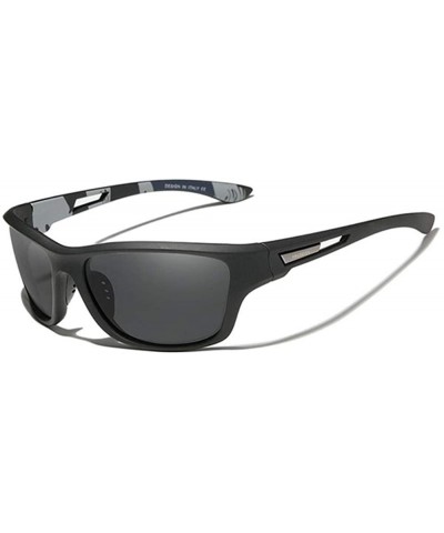 Lightweight polarized sunglasses male fashion sunglasses male outdoor plaza tourism UV goggles - Black- Grey - C61982YC0TR $2...