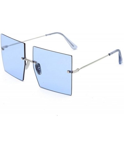 Square Frameless Sunglasses Women Luxury Vintage Sun Glasses Men Retro Oversized Personality Eyewear -Brown - CX198A9D74G $32...