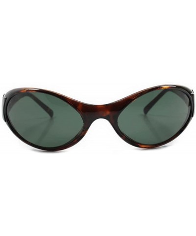 Vintage Classic Lens Wrap Around Oval Sunglasses - C318ECEUY4G $7.73 Wrap