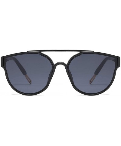 Unisex Sunglasses Retro Black Drive Holiday Oval Non-Polarized UV400 - Black - CE18R96AEZH $4.88 Oval