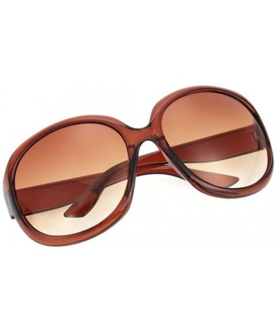 Women's Vintage Shades Fashion Oversized Glasses Sunglasses - Brown - C5197UA3GDD $11.12 Oversized