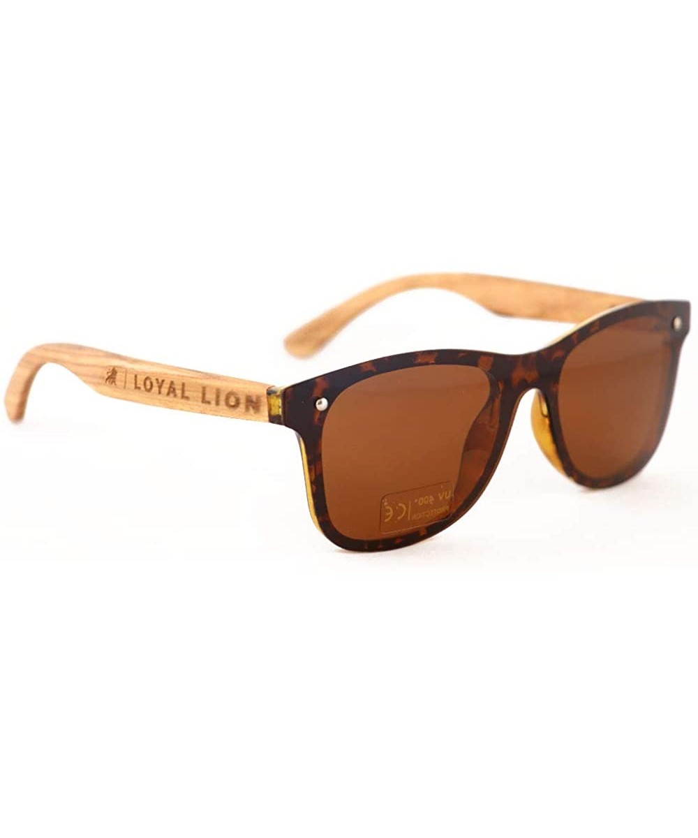 Wooden Frameless Reflective Polarized Sunglasses - Rimless Sunglasses For Men & Women - Natural Bamboo - CZ18GZUWMEN $35.85 R...