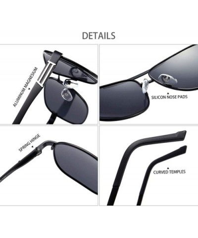 Polarized Sunglasses Aluminium Magnesium Accessories - Gun - CY18S569U9G $8.95 Aviator