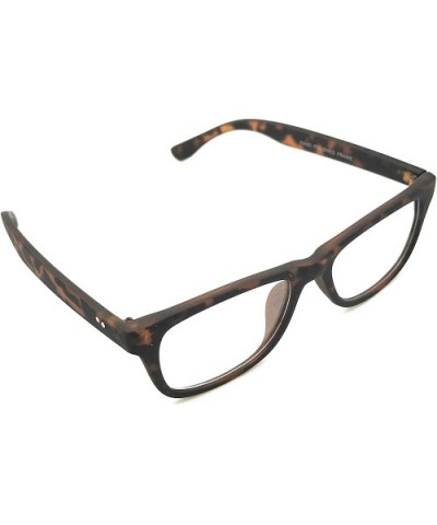 Matt Retro Unisex Plastic Fashion Clear Lens Glasses - 2-pack Matt Black &Tortoise - C11856574OO $7.59 Rectangular