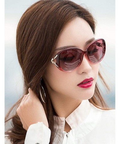 Ladies Polarized Sunglasses UV Protection Designer Oversized Vintage Shades for Women Small Face - CB18T9NQSTZ $10.73 Cat Eye