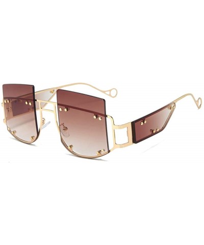 Square Oversized Sunglasses Classic Fashion Style sun glassses for Women - C3 - CV18ZUG3GER $5.54 Oversized