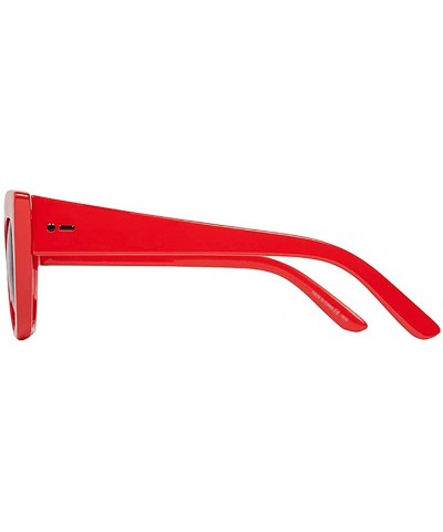 Women's Round Sunglasses - Sunset Red - CE193YQZ4QL $28.56 Sport