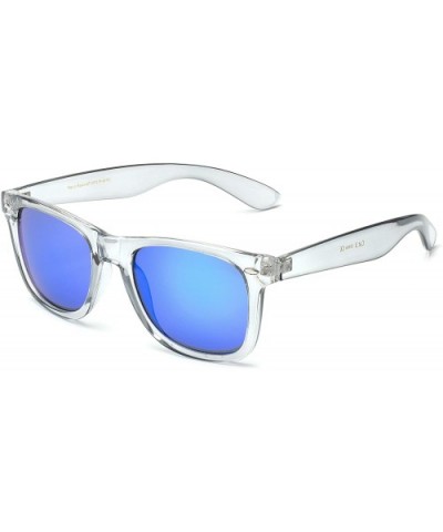 Retro 80's Fashion Sunglasses - Colorful Neon Translucent Frame - Mirrored Lens - CD196578ARW $6.81 Cat Eye