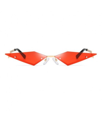 Unisex Irregular Diamond Shape Sunglasses - Man&Women Easter Party Favors Clarity Lenses Cat Eye Glasses (Red) - CS196RKCKYS ...