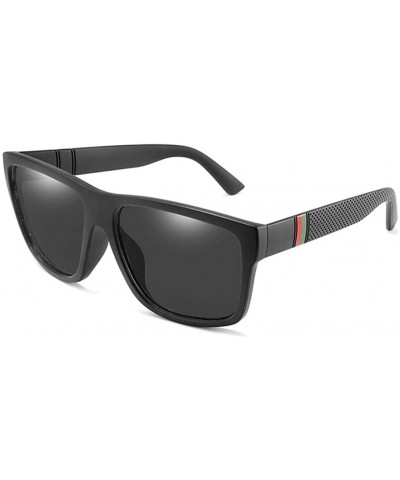 Men Women Classic Polarized Sunglasses Driving Square Frame Mirror Lens Goggles For Male UV400 Sun Glasses - Grey - C8199QC8N...