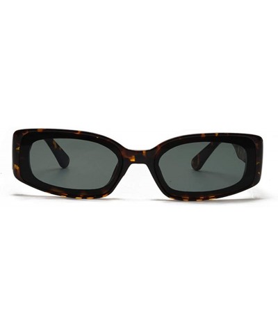 Trendy Rectangle Sunglasses Small Plastic Frame Colored Lens - Tortoise - CK18ANZA04A $8.26 Square