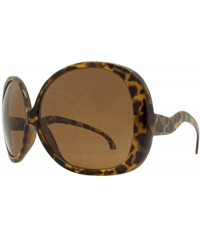 Big Huge Oversized Vintage"Jackie O" Style Sunglasses Retro Women Celebrity Fashion - Olive-green - CR1867M7E0U $8.54 Oval