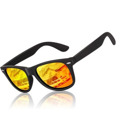 Polarized Sunglasses for Men Driving Sun glasses Shades 80's Retro Style Brand Design Square - CY18N9SE4UW $7.16 Square