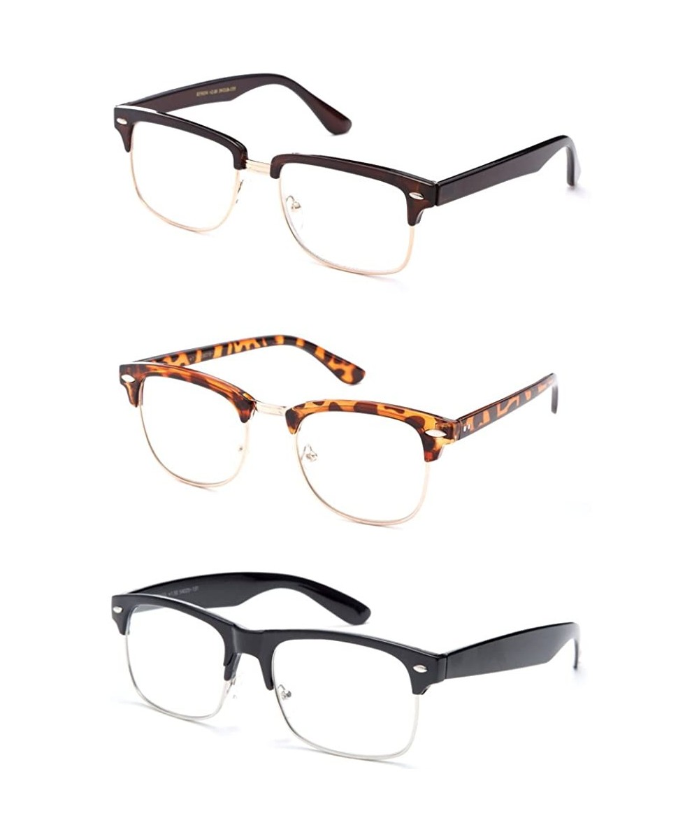 Babo" Slim Oval Style Celebrity Fashionista Pattern Temple Reading Glasses Vintage - 3pk Random Styles - CY11PBOJHV5 $9.44 Round