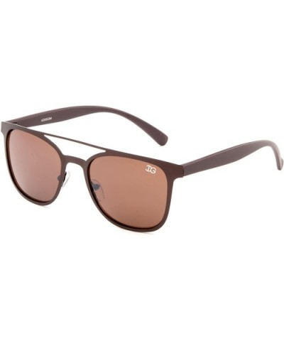 "Wallace" Squared Bar Design Unique Fashion Sunglasses - Brown - C112NB1DR20 $7.74 Aviator