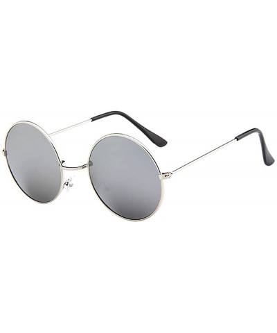 Women Men Vintage Retro Driving Round Frame Glasses-Unisex Sunglasses Eyewear - G - CZ18Q53IUDM $5.59 Sport