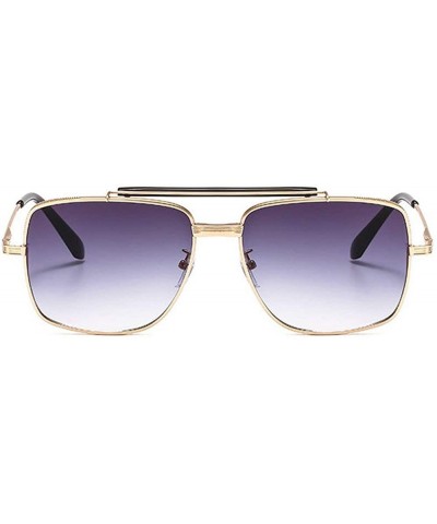 Vintage Gold Alloy Womens Sunglasses 2020 Square Pilot Luxury Gradient Style Sunglasses Ladies Shades UV400 - CR194CKGIIC $10...