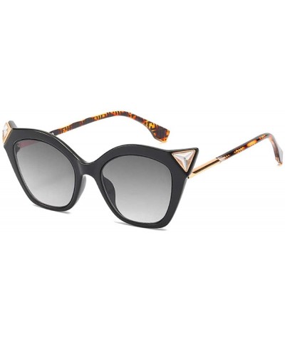 Small Box Sunglasses Personality Cat Eyes Sunglasses Women'S Glass Drill Sunglasses - CB18X74MK60 $43.78 Rimless