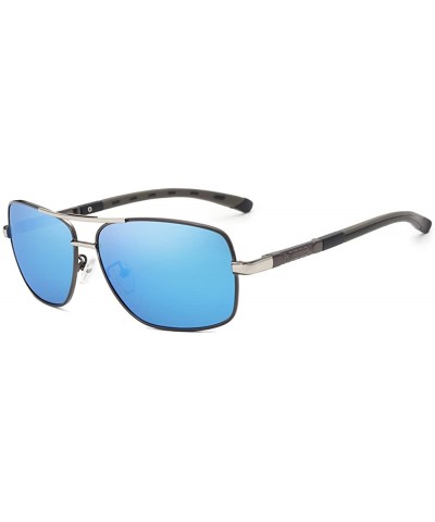 Mens polarized sunglasses-Fashion glasses for men - Gun/Blue - CW18E434N6O $14.44 Sport