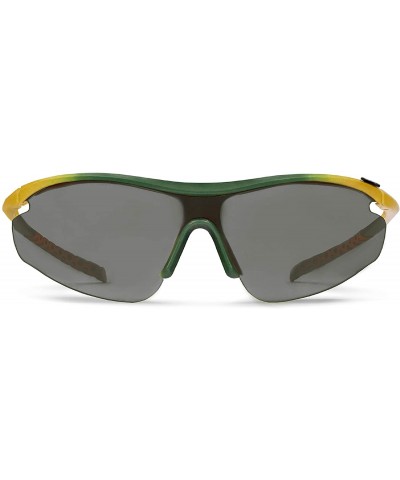 Zeta Yellow Fishing Sunglasses with ZEISS P7020 Gray Tri-flection Lenses - CH18KMOC4OD $10.69 Sport