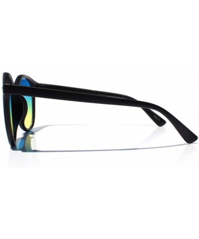 SIMPLE Round Fashion Sunglasses for Men Women Classic Style - Blue Yellow - CC18ZCN9WDX $7.41 Round