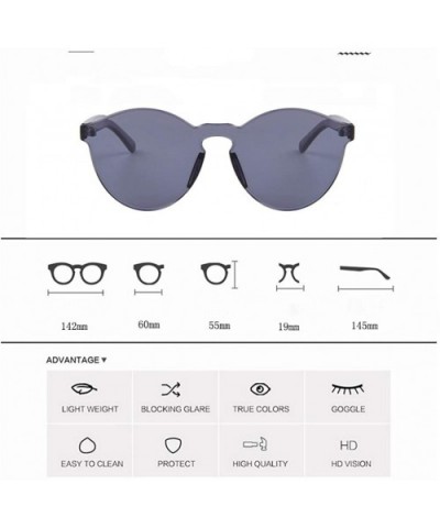 Frameless Transparent Glasses Europe and America Candy Color Couple Sunglasses 2019 Fashion - Orange - CO18TK9588M $4.79 Over...