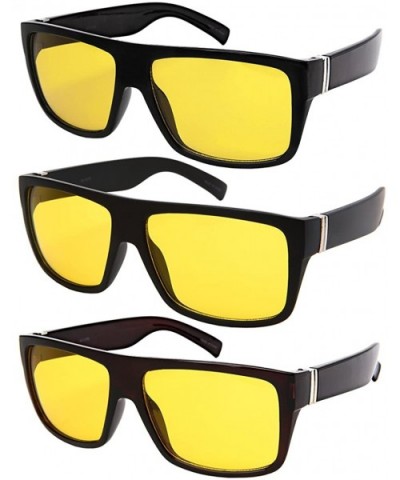 Square Frame Sunglasses with Night Driving 541075-ND - Black Frame/Night Driving - CA188520WOG $5.52 Wrap