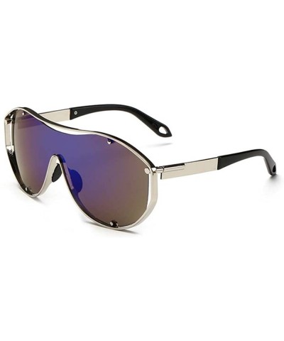 One of the cool new trend sunglasses fashion sunglasses - Reflective Blue - CA125KC1017 $23.21 Goggle