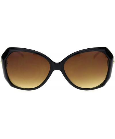 Womens Metal Serpent Snake Arm Butterfly Sunglasses - Black Brown - CY18RW4R772 $6.18 Butterfly