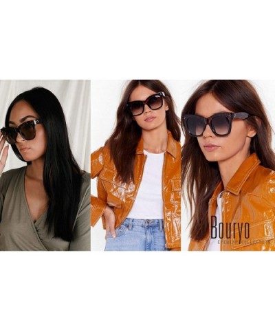 Retro Oversized Square Sunglasses for Women Flat Lens Sun Glasses Gradient Shades UV400 - CP18S5KSQ3L $9.71 Oversized