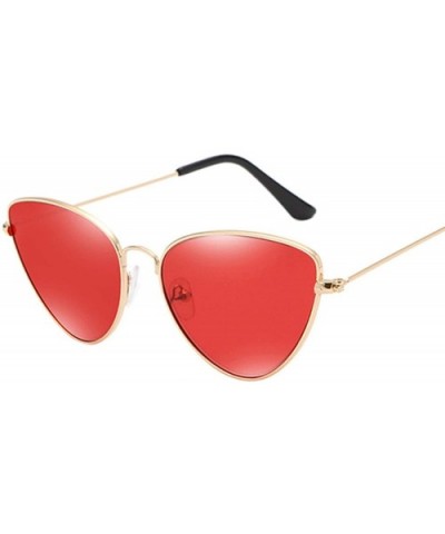 Vintage Sexy Ladies Cat Eye Sunglasses Women Clear Red Eyewear Metal Frame Sun Glasses For Female UV400 - C05 - CH18W5EMEKA $...