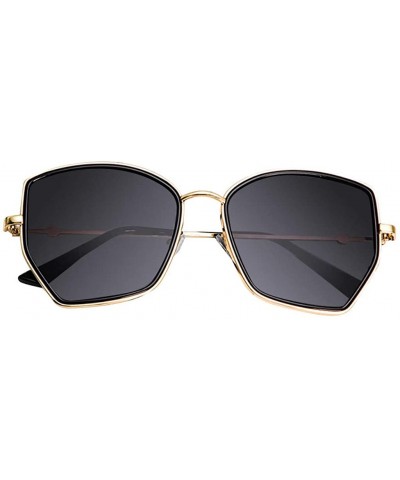 Unisex Polarized Aviator Sunglasses Classic Women Retro Irregular Designer Goggles - Black - CO18RL0XXEN $7.02 Goggle
