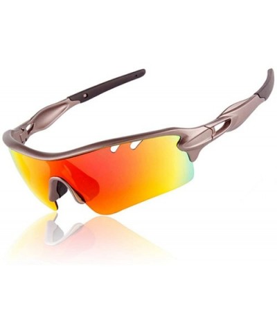 Men/Women Polarized Cycling Sunglasses with 5 Changeable Lenes for Outdoor Riding Driving Fishing - Gun Ash - C818RHEOYG3 $19...