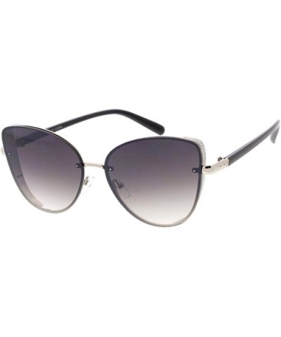 Urban Fashion Cat Eye Sunglasses C52 - Silver - CZ19203G7YS $7.71 Cat Eye