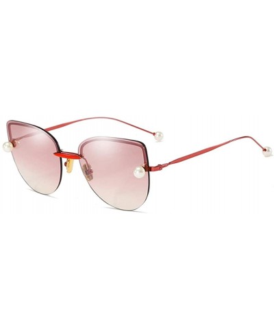 Women Sunglasses Retro Grey Drive Holiday Round Non-Polarized UV400 - Red - CA18R09ORL8 $7.14 Round
