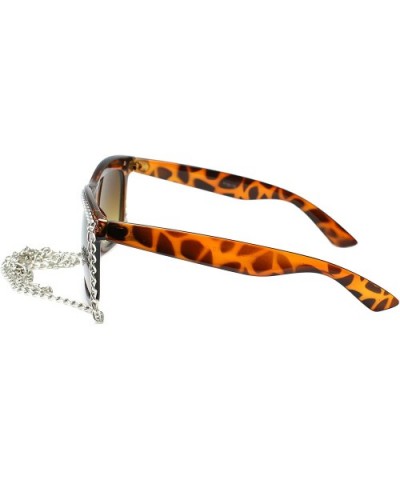 Women's Chain Link Plastic Sunglasses - Tortoise - CL1196G222P $7.78 Round