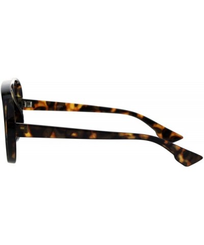 Vintage Retro Fashion Sunglasses Unisex Round Racer Aviator UV 400 - Tortoise (Smoke) - C818GAWK7CR $8.10 Round