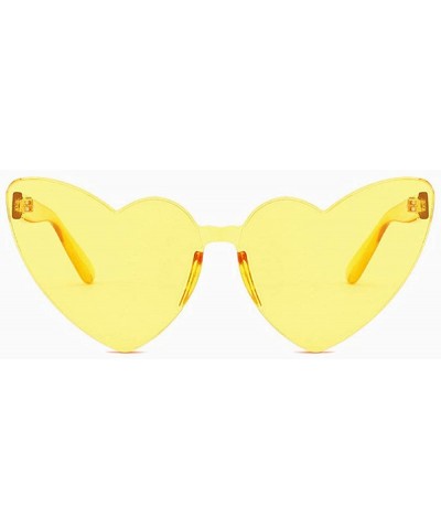 Fashion Shaped Sunglasses Designer Rimless - Yellow - CC18MG07OYG $7.65 Rimless