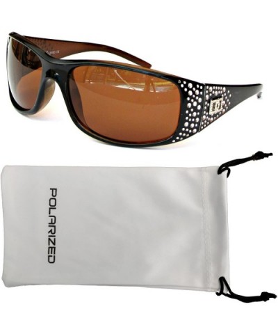 Women's Polarized Sunglasses Designer Fashion Eyewear w/Microfiber Pouch - Brown - C811PQDH6C3 $11.20 Oval