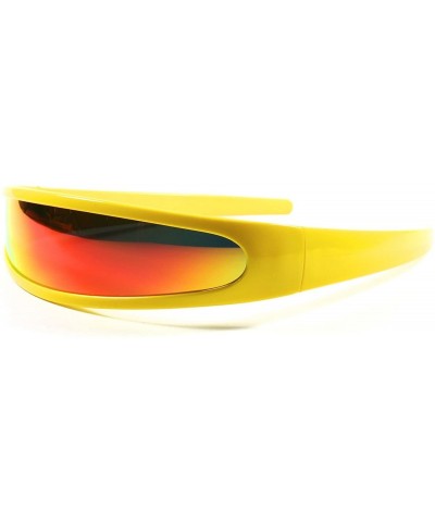 Space Alien Robot Costume Cyclops Futuristic Novelty Sunglasses - Yellow - CI189ALRXYA $11.54 Wrap