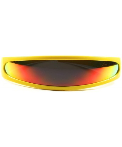 Space Alien Robot Costume Cyclops Futuristic Novelty Sunglasses - Yellow - CI189ALRXYA $11.54 Wrap