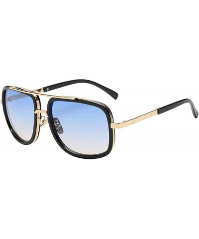 Women Men Fashion Quadrate Metal Frame Brand Classic Sun6132d - CL18RR2MCYW $8.03 Sport