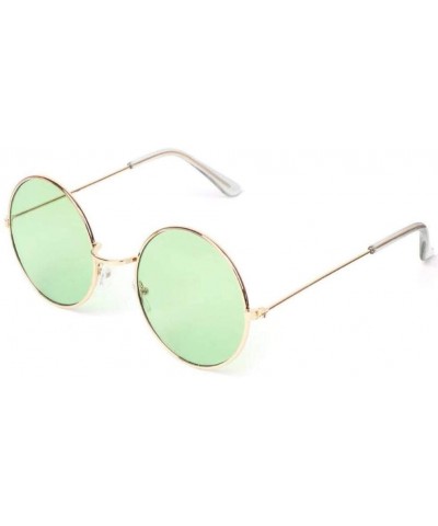 Sun Glasses Round Sunglasses Vintage Women Men Glasses Retro Fashion Lens Shades Ocean-4 - CK199HR5HAC $22.66 Round