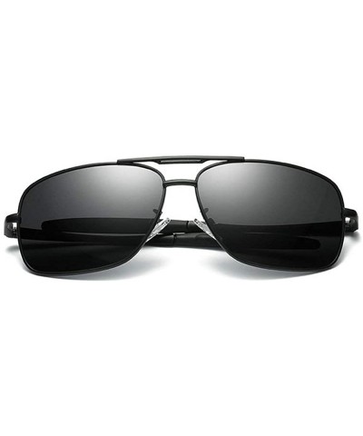 Fashion Polarized Sunglasses Square Metal Frame Brand Designer Men Myopic polarized sunglasses - CE18TIH094R $17.30 Goggle
