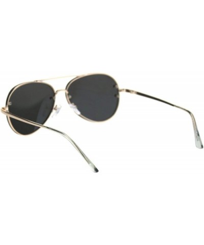 Reflective Color Mirror Lens Rimless Pilots Sunglasses - Gold Gold Mirror - CM18RW4OH2G $10.01 Rimless