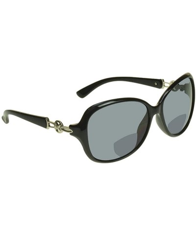 Bifocal Reading Sunglasses Sun Reader Women Sexy Oversized Frame - Black Silver - CX18D5X46MD $9.50 Square