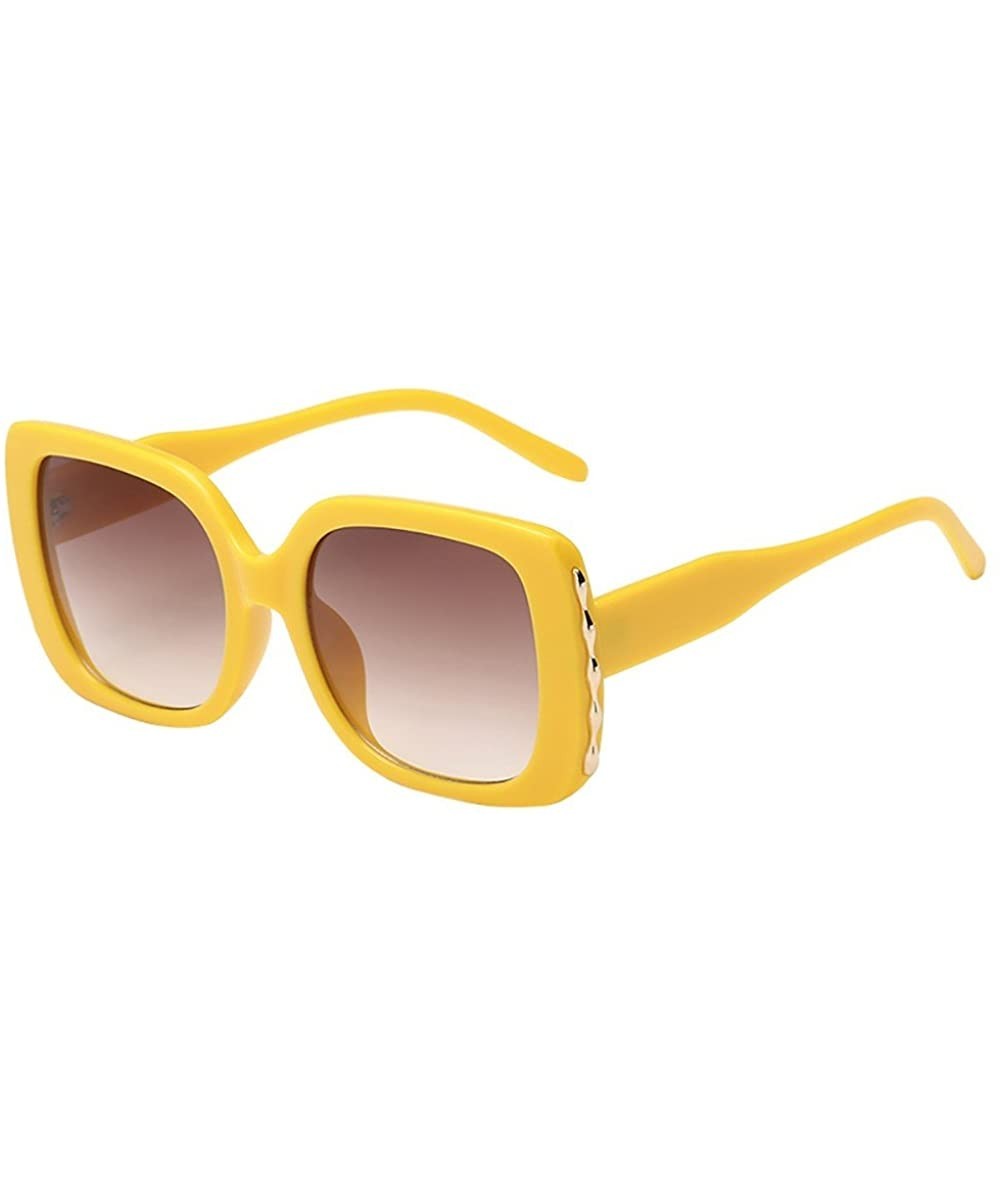 Sunglasses Multicolor Plastic Polarized Goggles Glasses Eyewear - Yellow - CU18QSYW6XE $6.91 Goggle