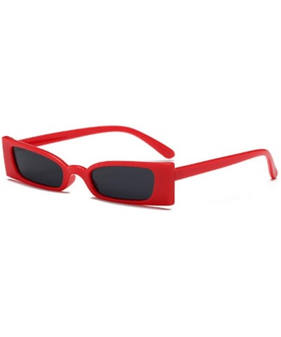 Small frame Men and women Sunglasses Fashion Retro Sunglasses - Red Black - CE18LIYDL2T $7.17 Sport